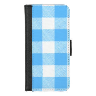 Slow-Living Summer Sky Check iPhone 8/7 Wallet Case