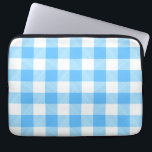 Slow-Living Summer Sky Check Laptop Sleeve<br><div class="desc">Breathe easy. Designed for the intentional slow-down this sky-blue check is reminiscent of a cloudless  May afternoon. It’s a reminder to unplug,  brew a pot of herbal tea,  and lean into the restorative rhythm of a life lived slowly.</div>