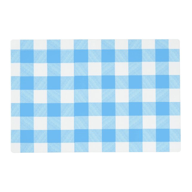 Slow-Living Summer Sky Check Placemat (Front)