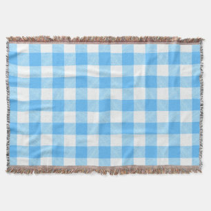 Slow-Living Summer Sky Check Throw Blanket