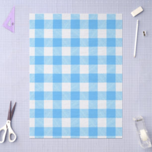 Slow-Living Summer Sky Check Tissue Paper