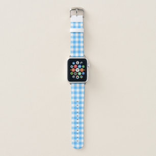 Slow-Living Summer Sky Plaid Apple Watch Band