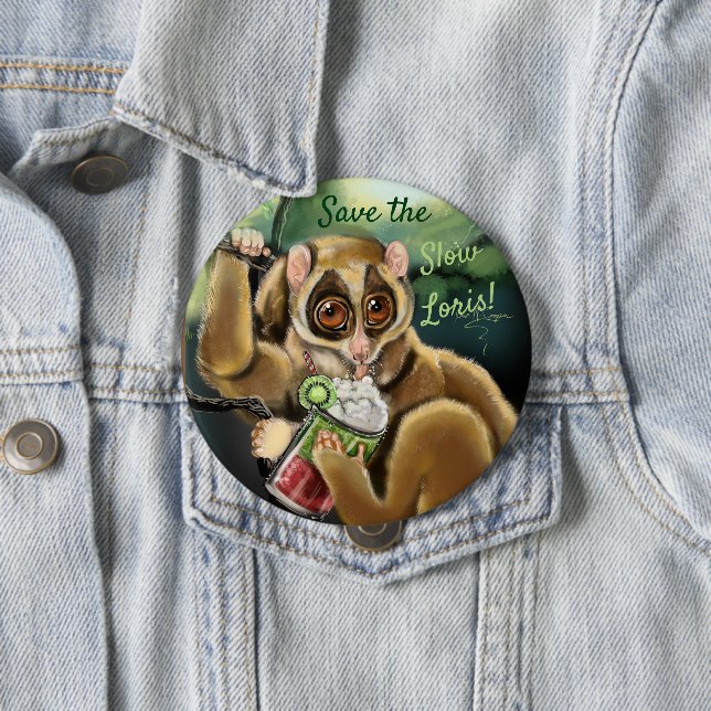 Slow Loris Smoothie Button (In Situ)