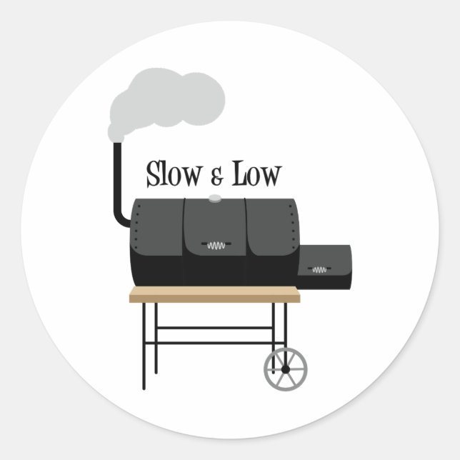 Slow & Low Classic Round Sticker (Front)