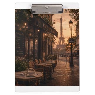 Slow Moments. Strong Coffee. Sweet Life. | Vintage Clipboard