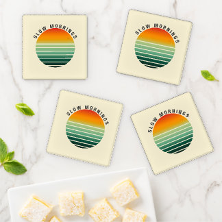 Slow Mornings - Cute Drink Coasters for Cozy Homes