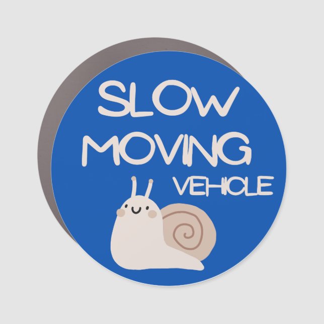 Slow Moving Vehicle Car Magnet (Front)