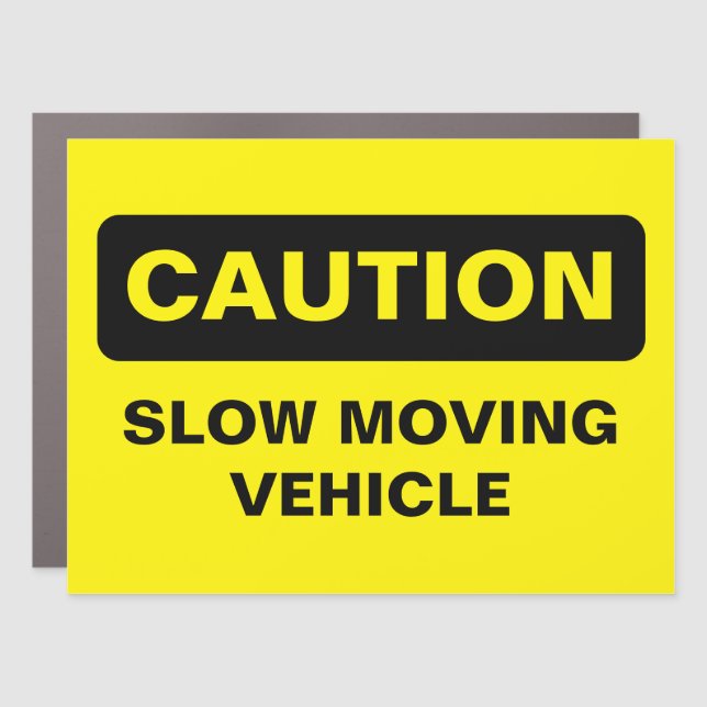 Slow Moving Vehicle Car Magnet (Front)