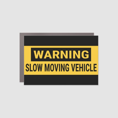 Slow Moving Vehicle Car Magnet