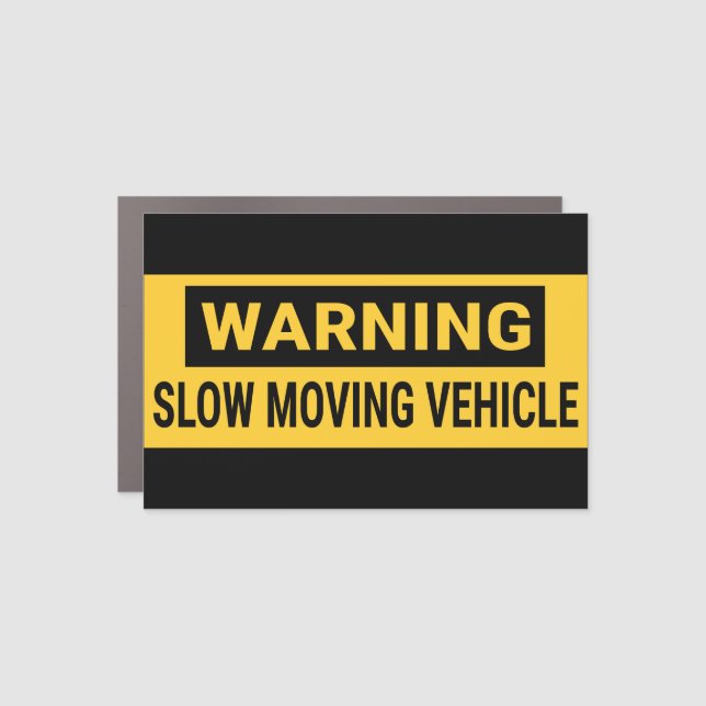 Slow Moving Vehicle Car Magnet (Front)