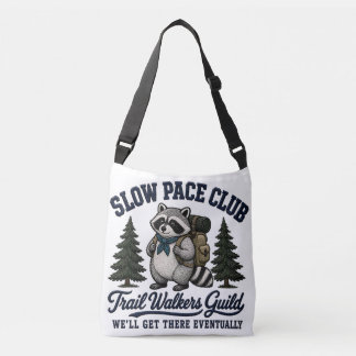 Slow Pace Club Raccoon Camping Design Crossbody Bag