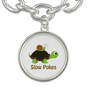 Slow Pokes - Cute Turtle and Snail Bracelet