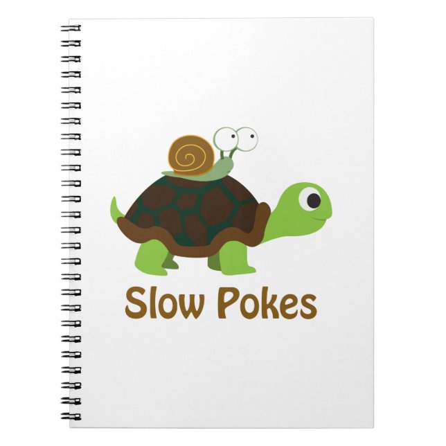 Slow Pokes - Cute Turtle and Snail Notebook (Front)