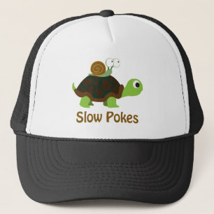 Slow Pokes - Cute Turtle and Snail Trucker Hat