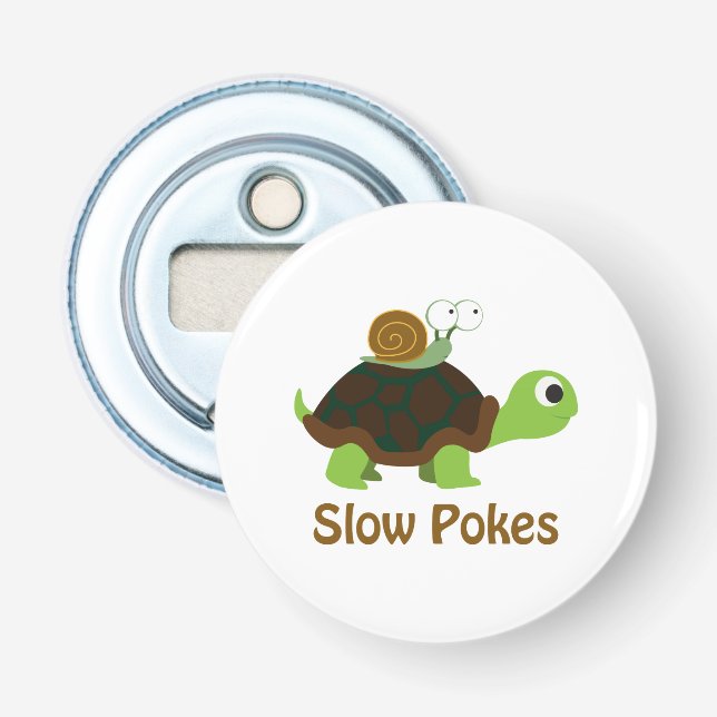 slow pokes turtle snail.png bottle opener (Front)