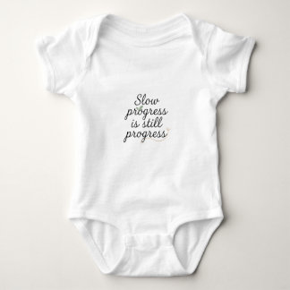 Slow Progress Is Still Progress – Calm Minimal Baby Bodysuit