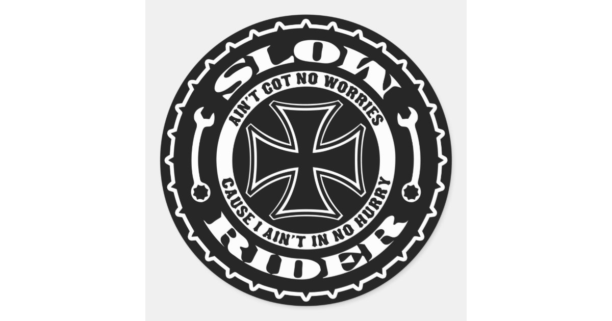 Slow Rider Classic Round Sticker | Zazzle