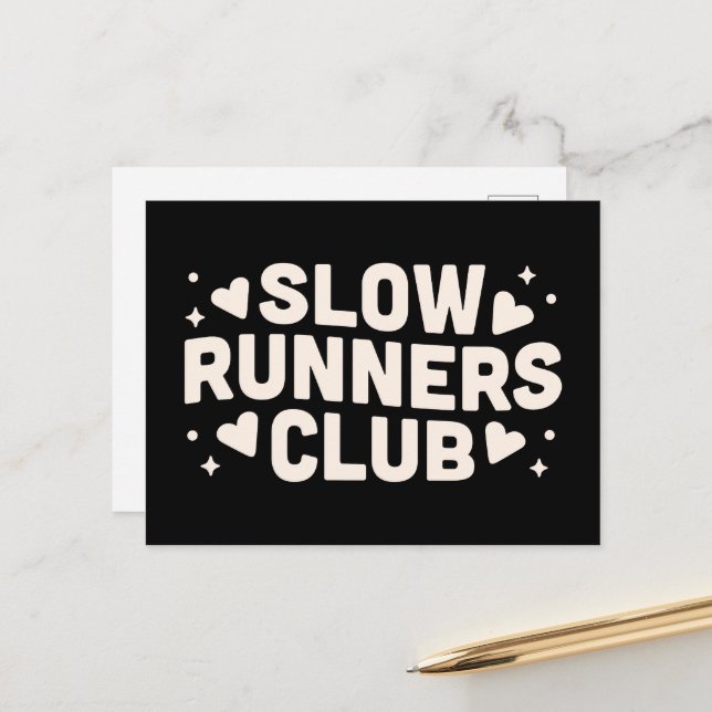 Slow runner club postcard (Front/Back In Situ)