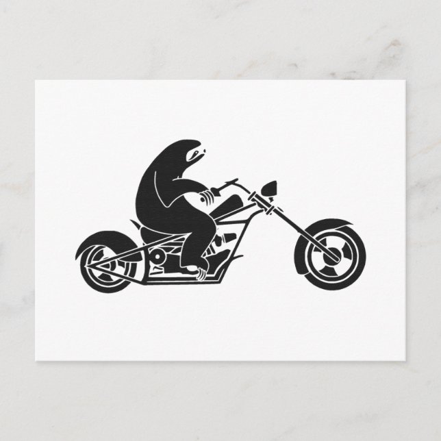 Slow Sloth On A Fast Bike Postcard (Front)