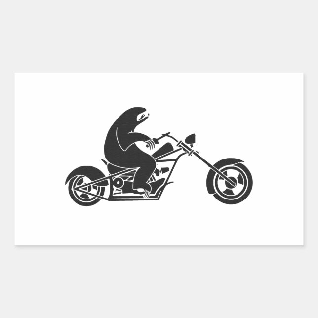 Slow Sloth On A Fast Bike Rectangular Sticker (Front)