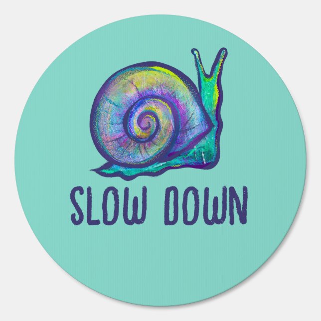 Slow Snail artwork retro snails                    Sign (Front)