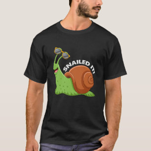 Slow Snail with Sunglasses Slug Fan T-Shirt