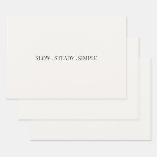 Slow Steady Simple Minimalist Wrapping Paper