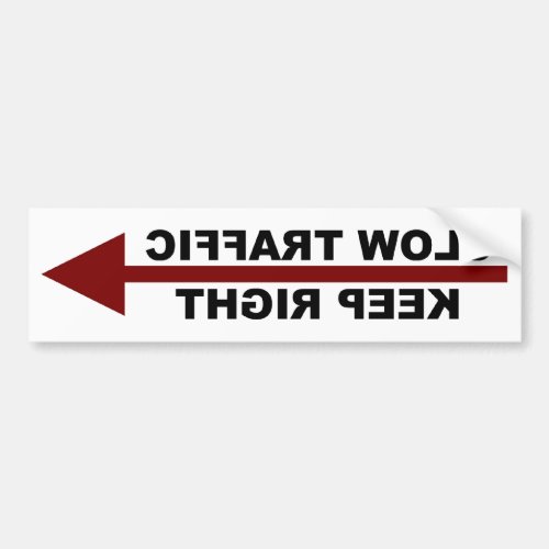 Slow Traffic Keep Right Bumper Sticker