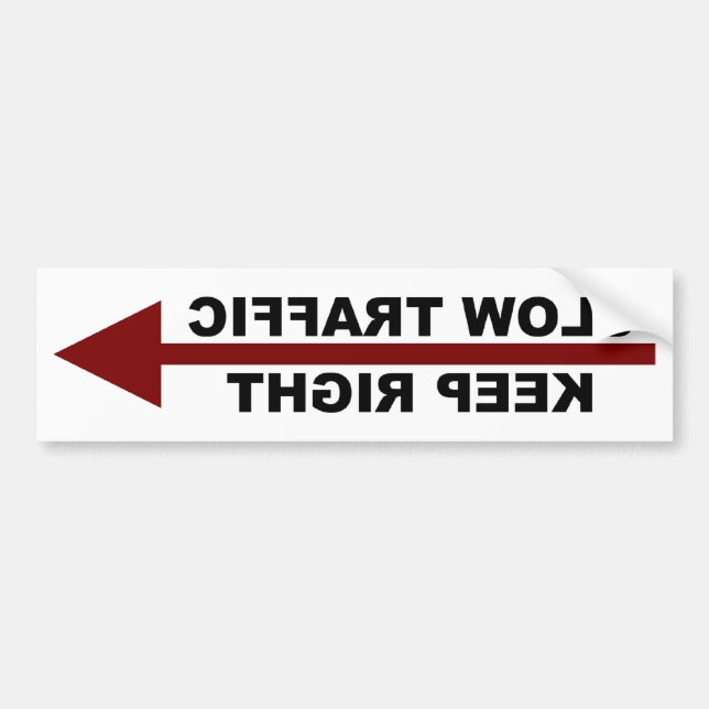 Slow Traffic Keep Right Bumper Sticker (Front)