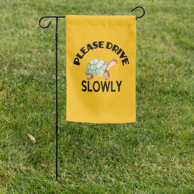 Slow Turtle Safety Neighborhood School  Garden Flag (In SItu)