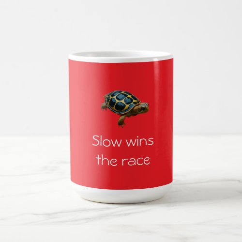 Slow Wins the Race Turtle Coffee Mug