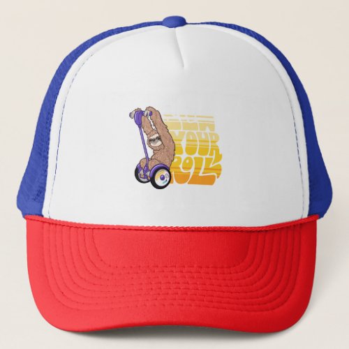 Slow Your Roll  Sloth on a Hoverboard Scooter 45 Trucker Hat
