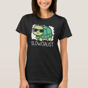 Slowcialist Turtle Tortoise Marine Biology T-Shirt