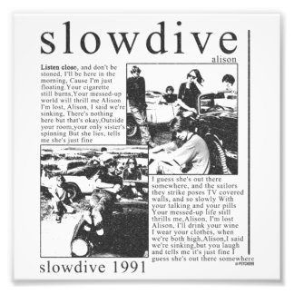 slowdive 3 photo print