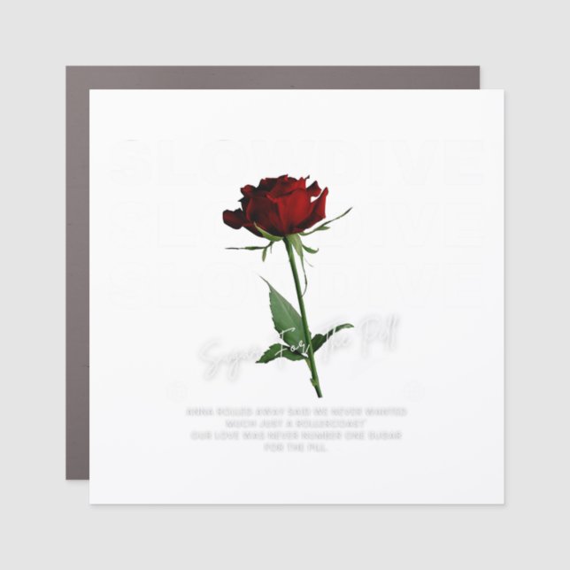 Slowdive  Flower 34 Car Magnet (Front)