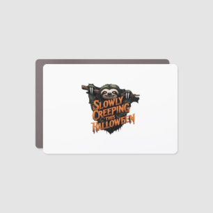 Slowly Creeping This Halloween - Creepy Sloth Clas Car Magnet