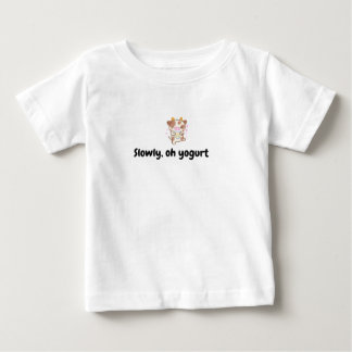 Slowly oh yogurt meme cow minimalist kids tee