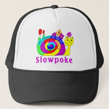 "slowpoke" Slowpoke The Snail Trucker Hat by Victoreeah at Zazzle