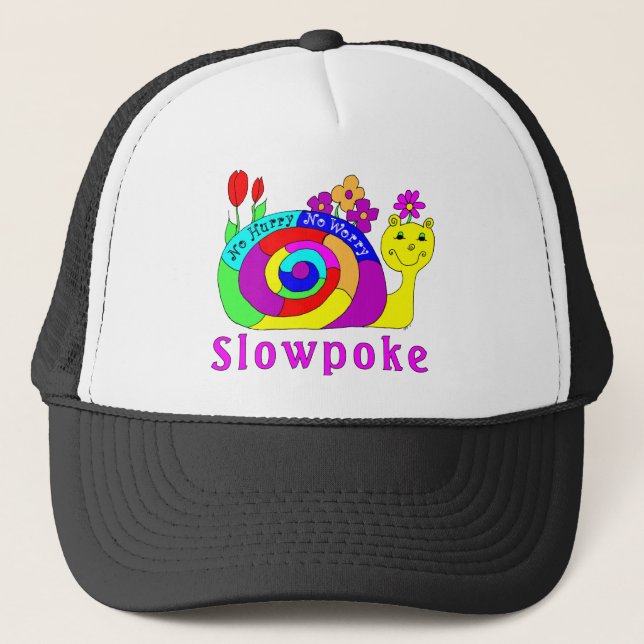 "Slowpoke" Slowpoke The Snail Trucker Hat (Front)