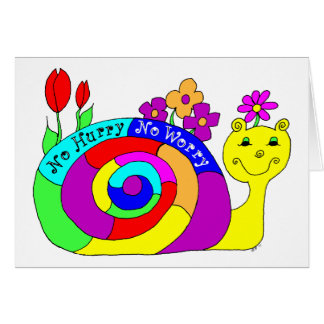 Slowpoke The Snail No Hurry No Worry Cards