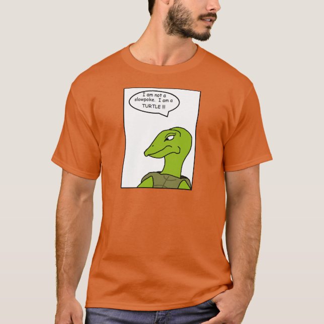 Slowpoke Turtle T-Shirt (White Background) (Front)