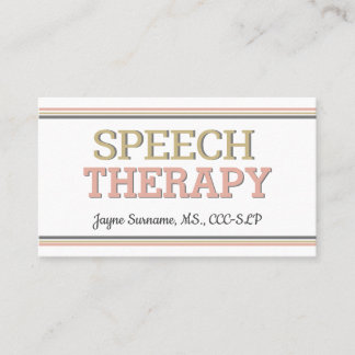 SLP cards! Speech Therapy Business Cards