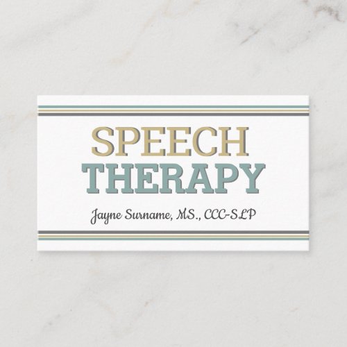 SLP cards Speech Therapy Business Cards