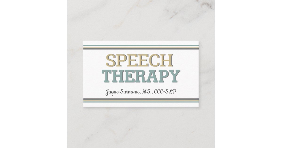 SLP cards! Speech Therapy Business Cards Zazzle