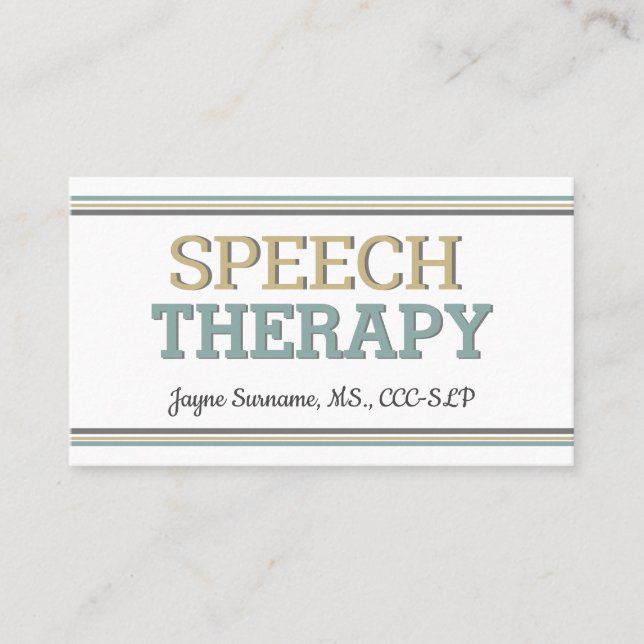 SLP cards! Speech Therapy Business Cards (Front)