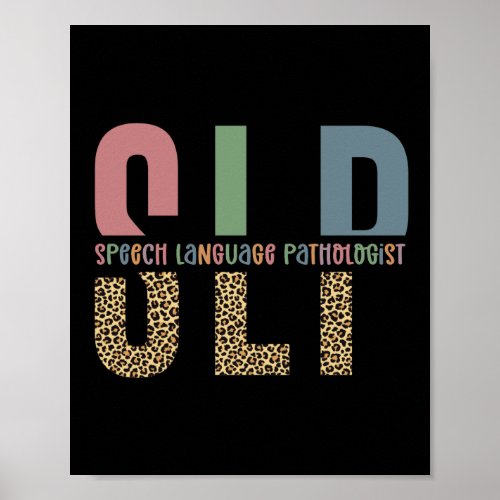 SLP cheetah print Speech language pathologist gift