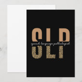 SLP cheetah print Speech language pathologist gift (Front/Back)