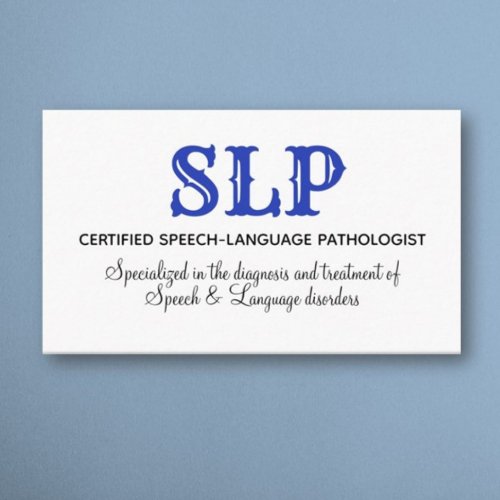SLP custom business cards