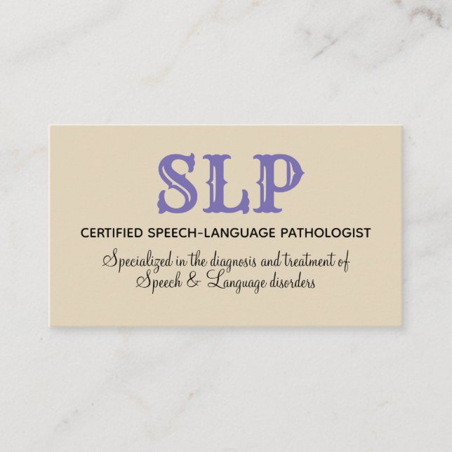 SLP custom business cards (Front)