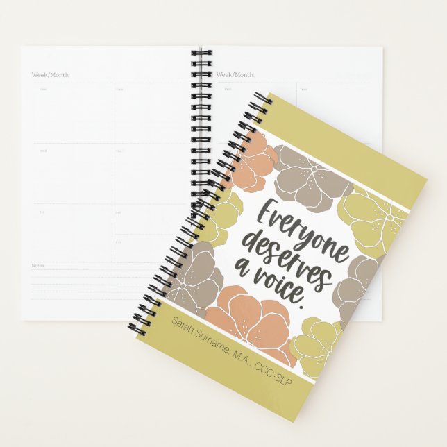 SLP! Cute, Custom Daily Planner (Display)